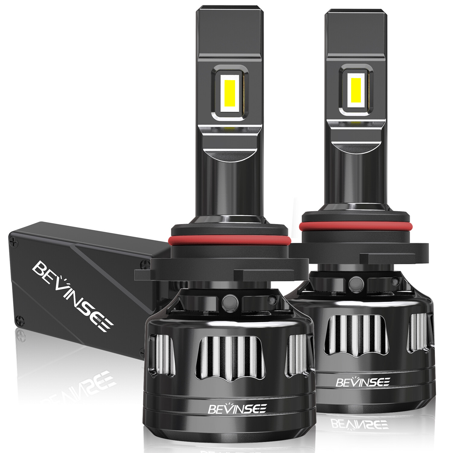 Bevinsee 9005 HB3 LED Headlight Bulbs Kit High/Low Beam White Light 120W 22000LM