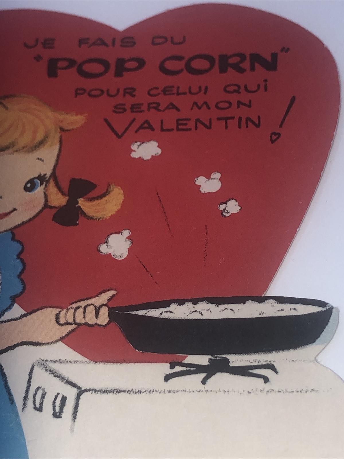 vtg Valentin card 4x3.5”