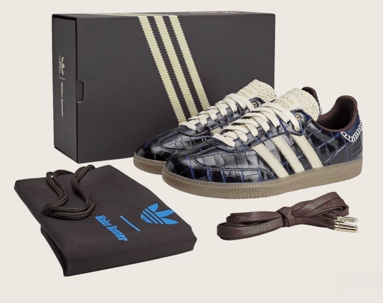 Wales Bonner adidas Samba Collegiate Navy Wonder White Night Red JH9825