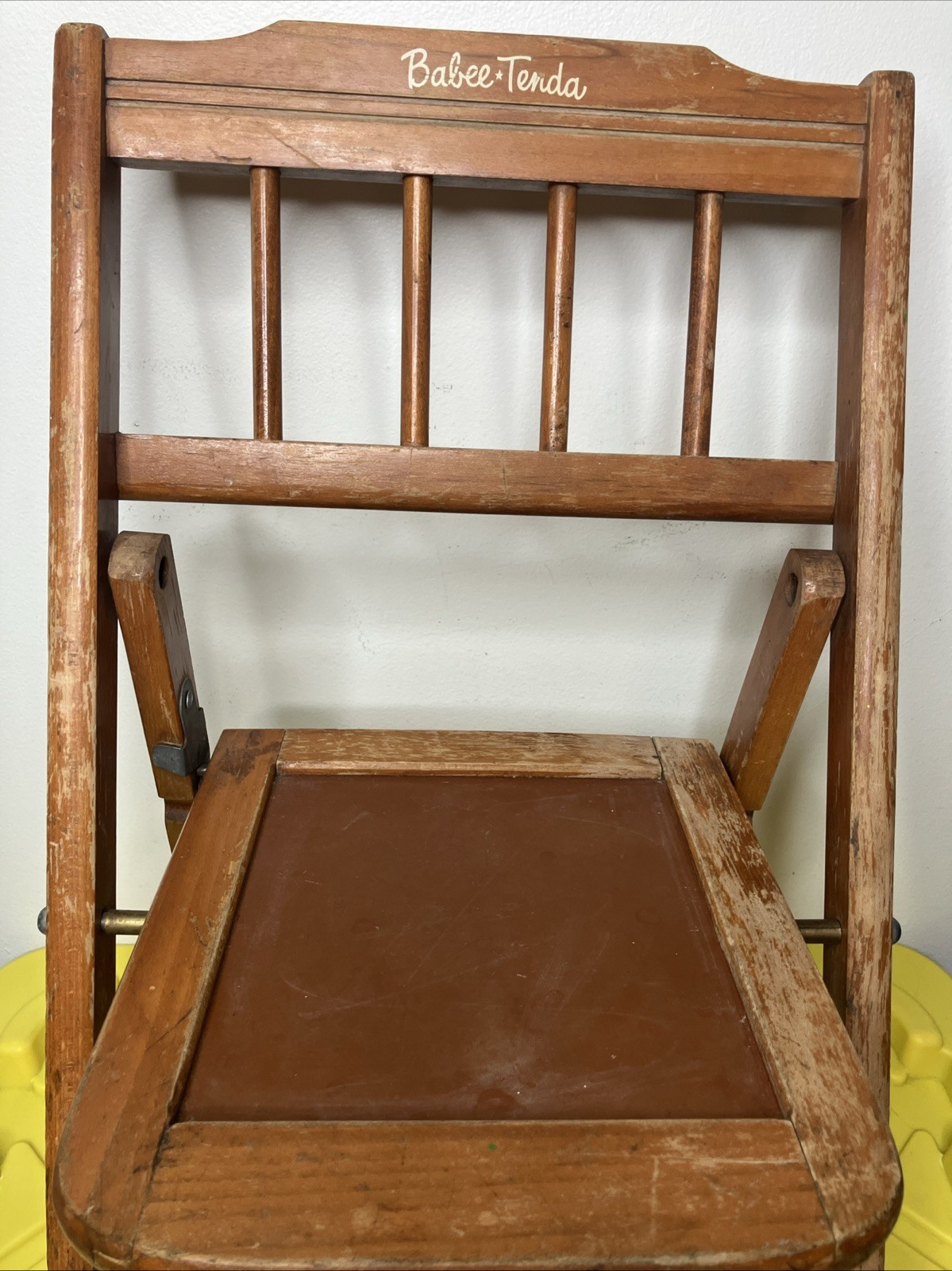 Vintage Babee Tenda Child's Wooden Folding Chair Kids Chair