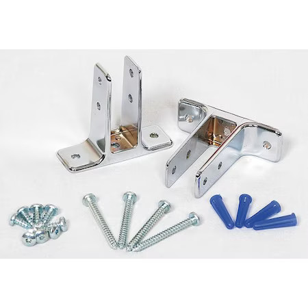 Asi Global Partitions 40-8511281 4" X 4-3/4" Zamac Urinal Screen Bracket, For