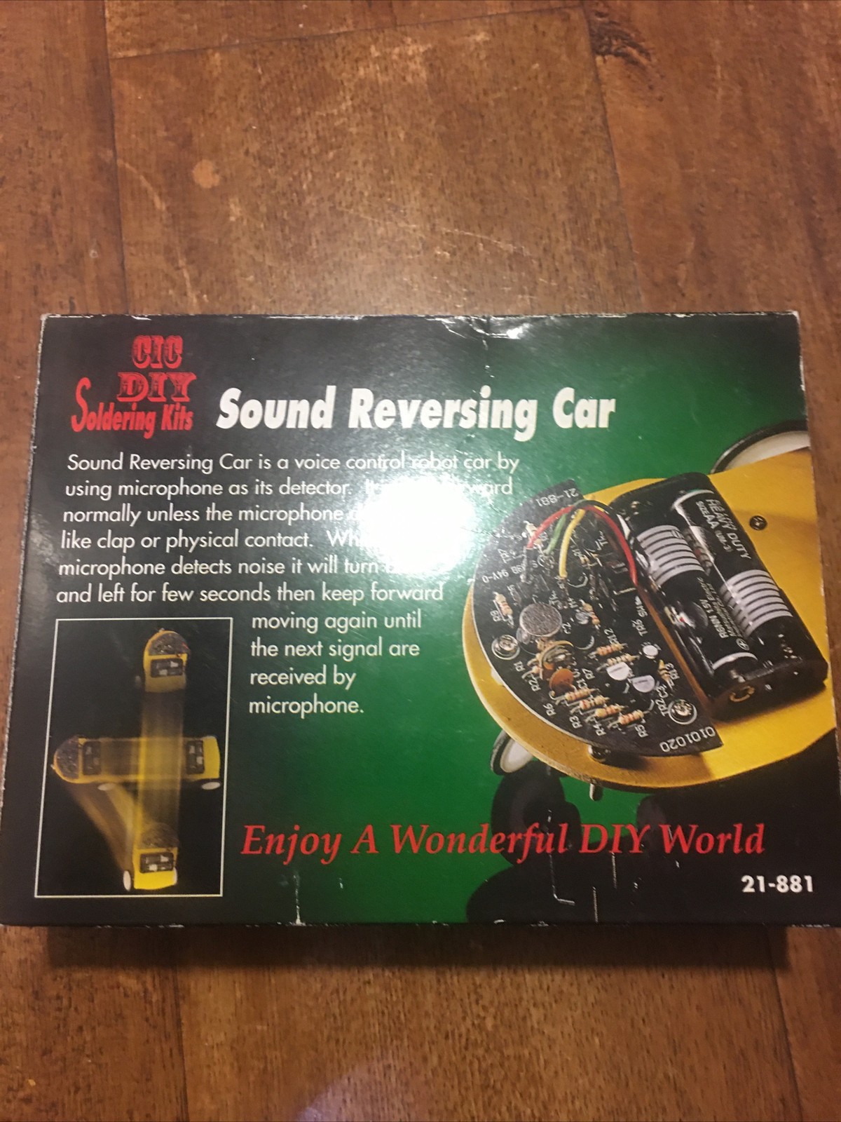 Sound Reversing Car by CIC DIY Soldering Kits [Box Opened. All Parts In Plastic
