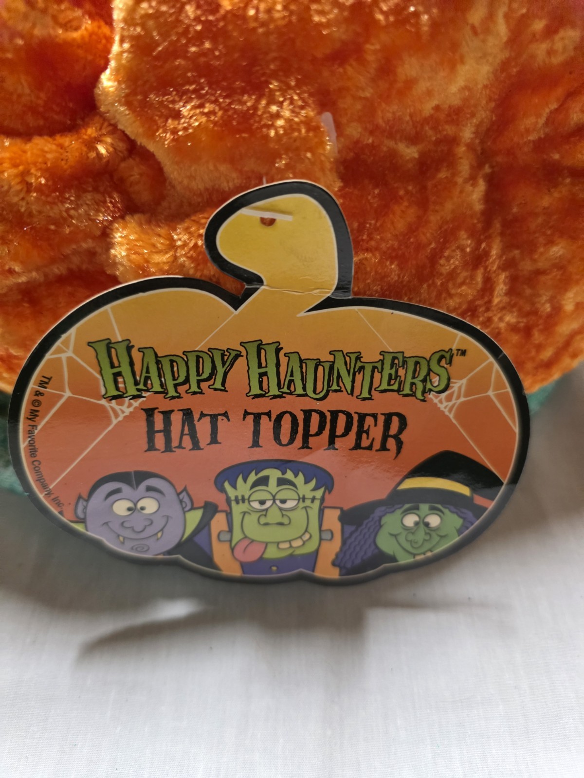 Happy Haunters Hat Topper Pumpkin NWT