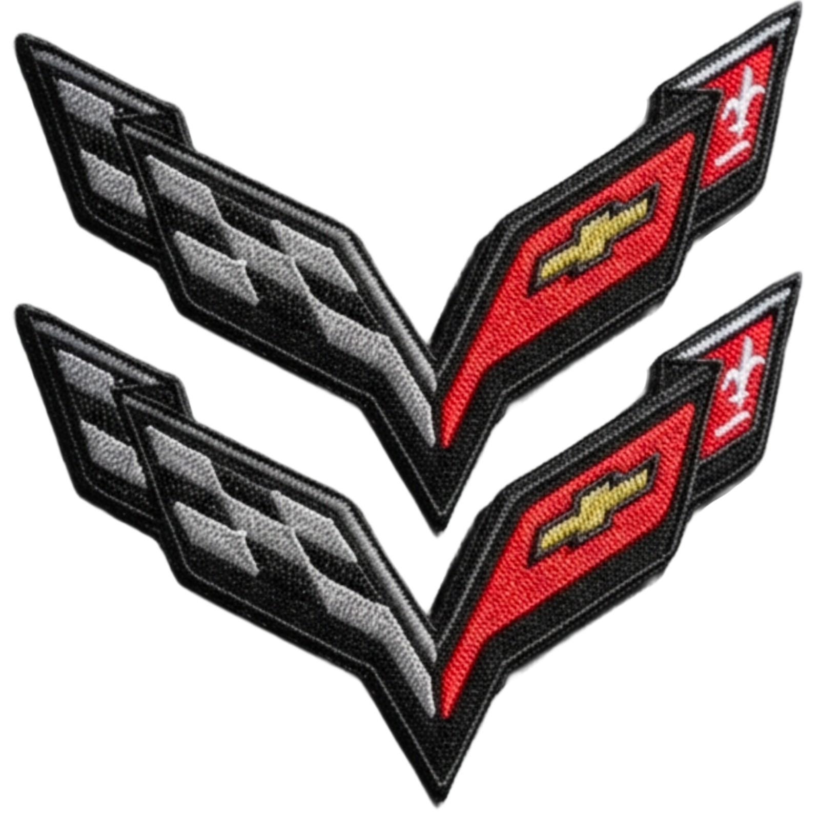 CORVETTE C7 RACING TEAM EMBROIDERED PATCH -2PC iron on Sew 5"