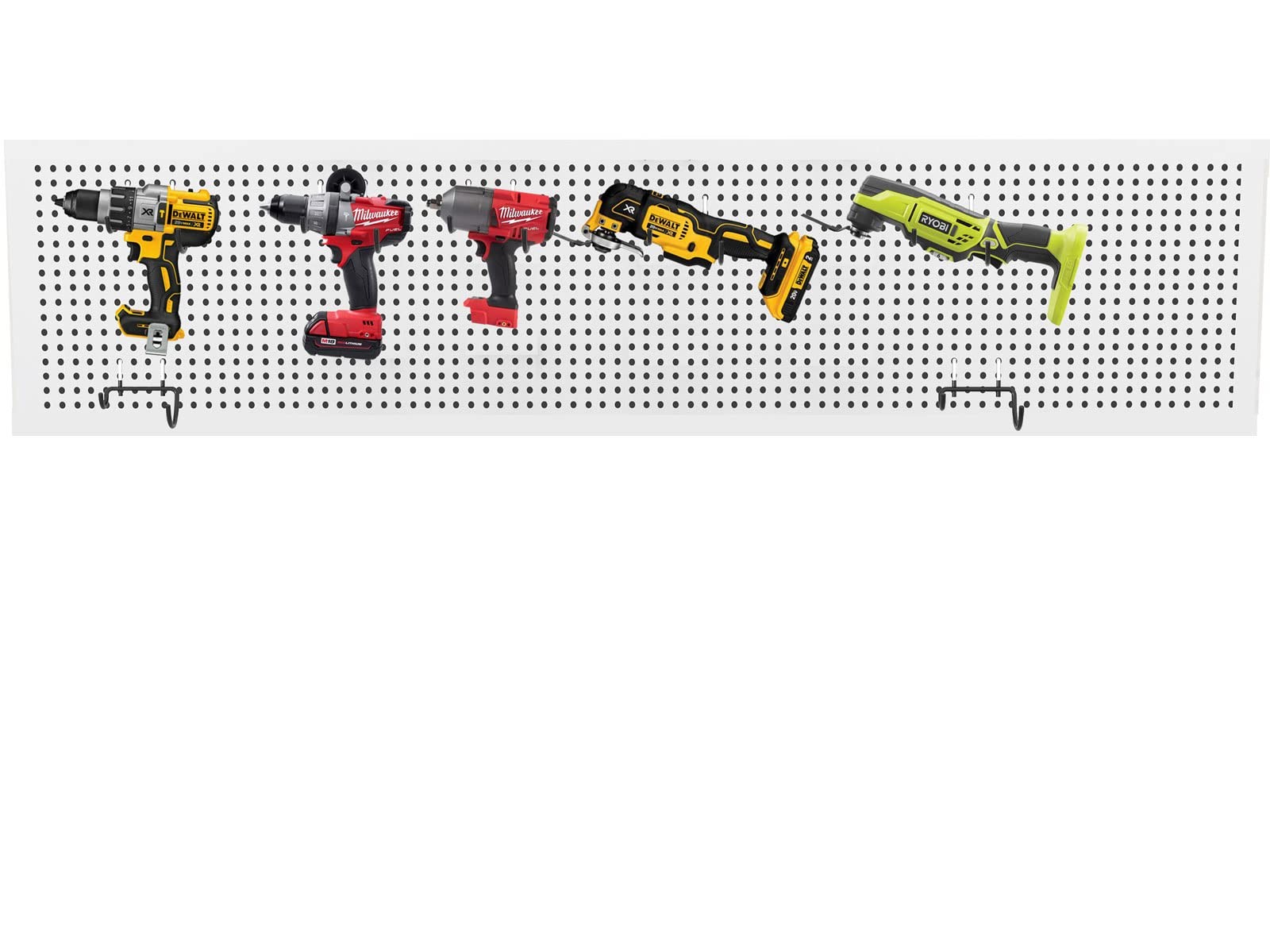24 Pack Heavy Duty Pegboard Hooks Power Tool Holder for Drills Hammer