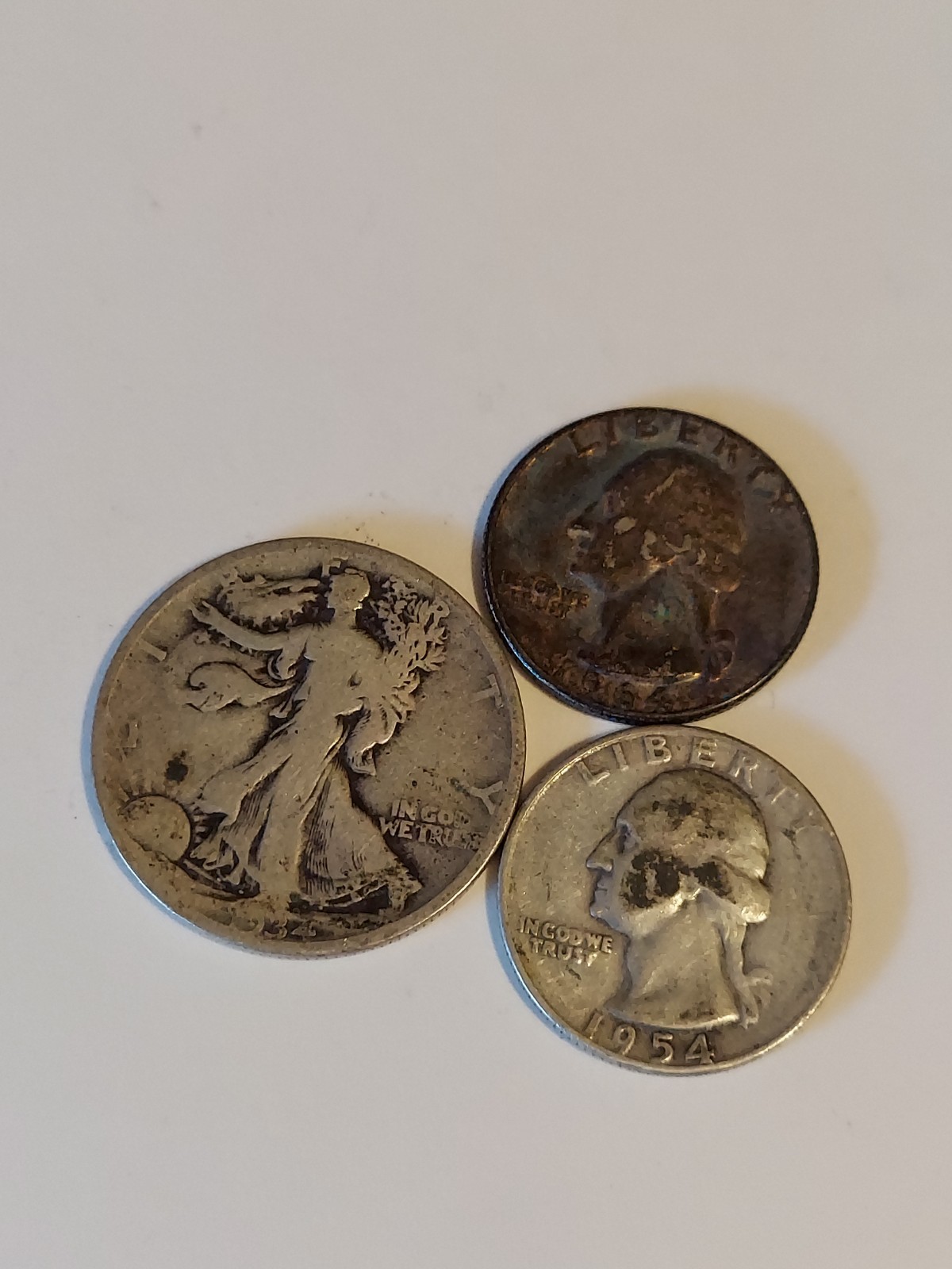1 Dollar Face 90% Silver Coins Walking Liberty Half And Washington Quarters