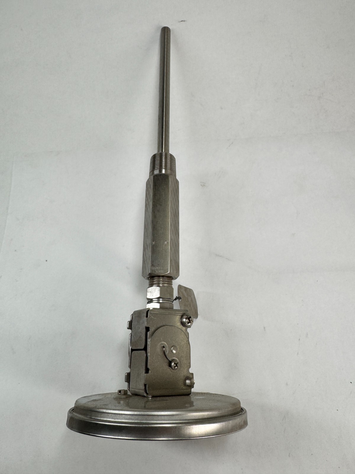ASHCROFT Adjustable Angle Thermometer, 0-250F, 5" Face, 8" Stem, 3/4" NPT