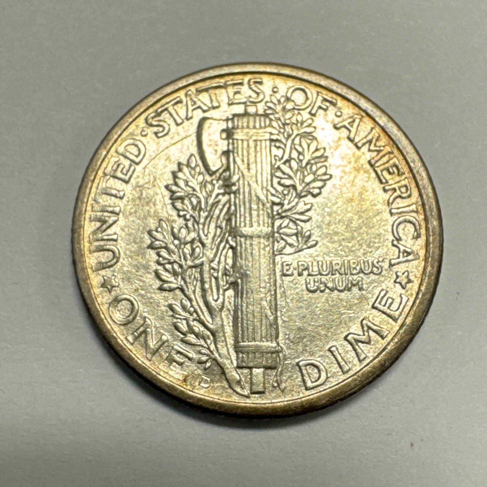 1917-D Mercury Silver Dime AU