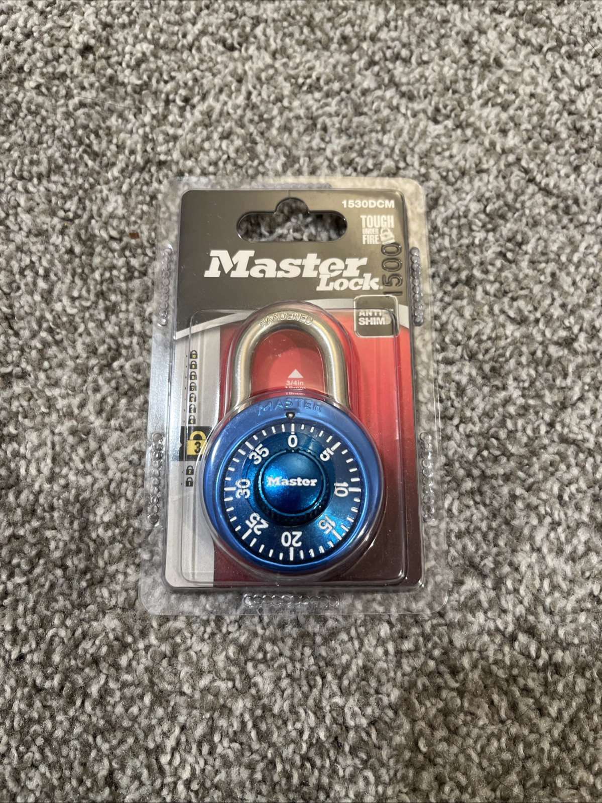 Master Lock Combination Padlock Anti Shim Blue 1530DCM - NEW