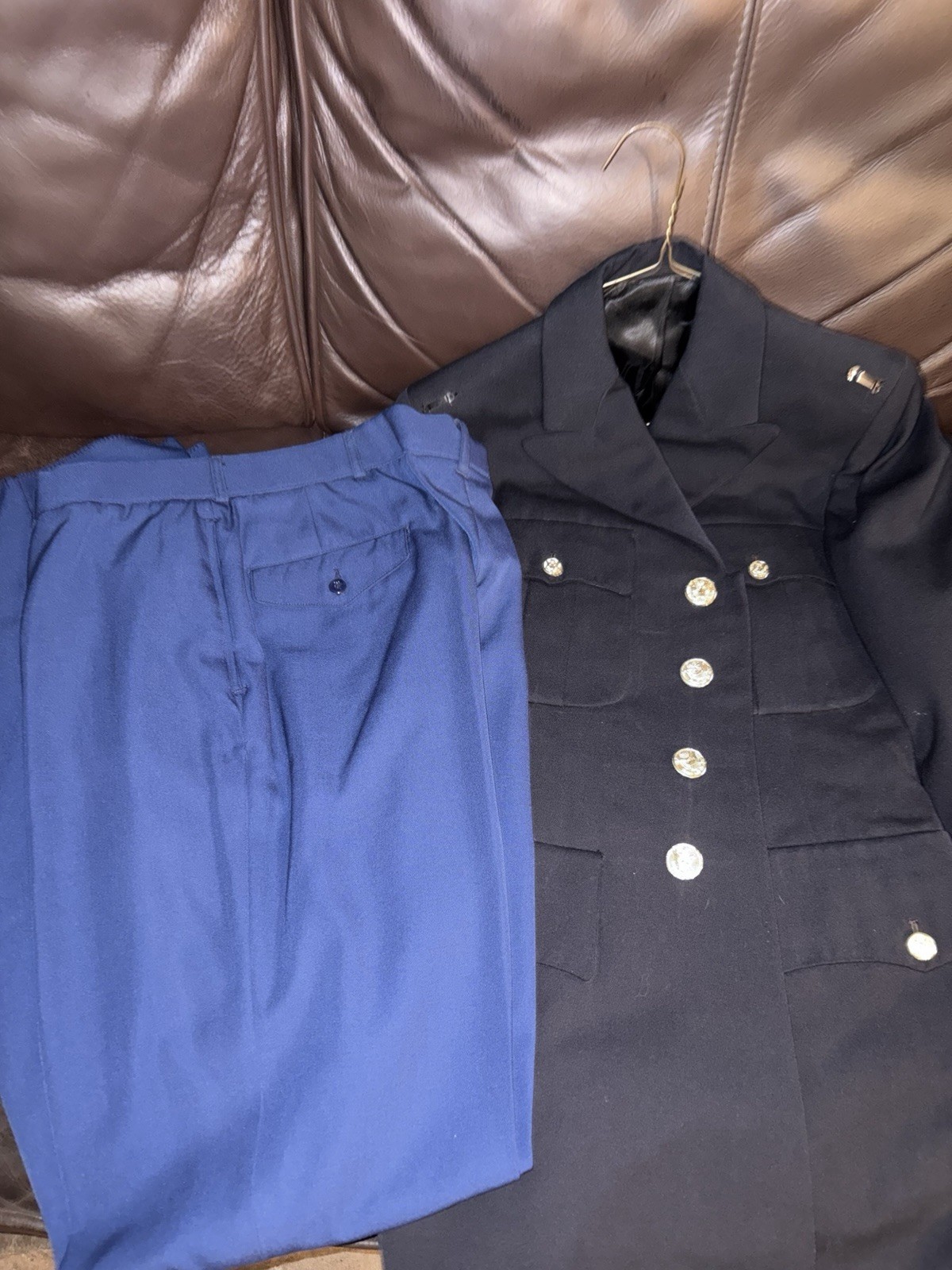 Vintage US Air Force USAF Military Airman Officer Uniform Dress Coat Pants 40R