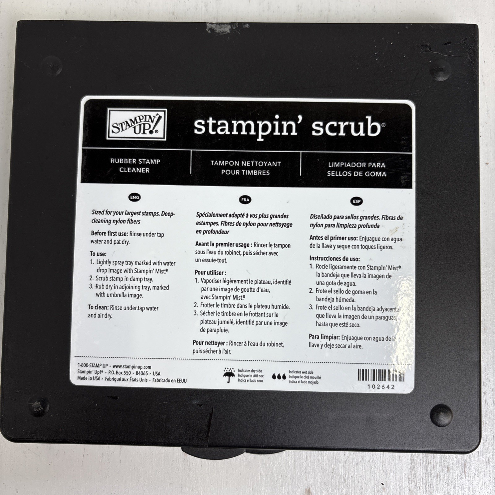 2 Stamp’in Up! Stampin' Scrub Cleaning Pads To Clean Your Crafting stamps