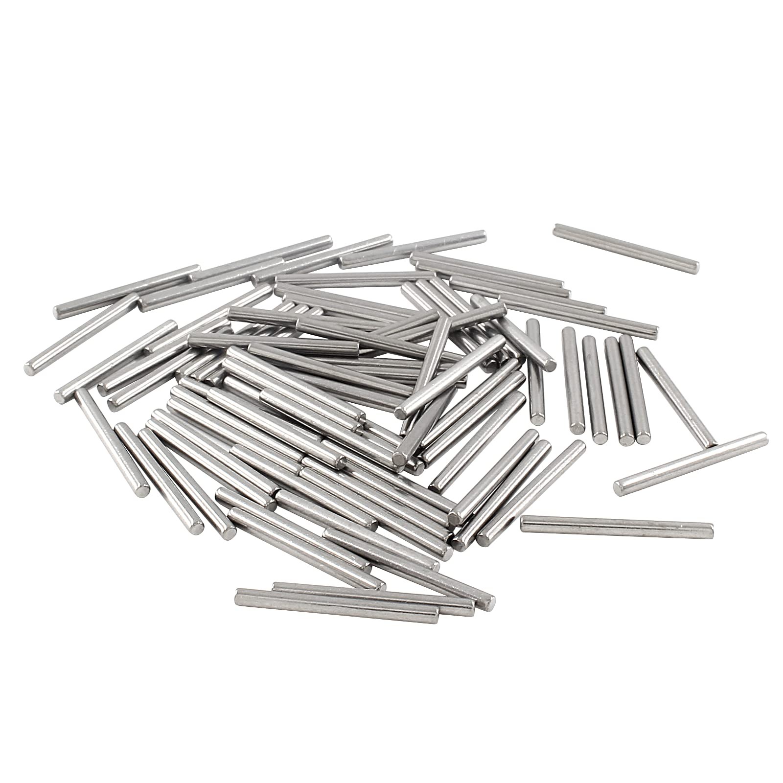 Unlorspy 100 Pcs Shelves Dowel Pin Hardware 2mm x m2 x 22mm,100Pcs, Silver