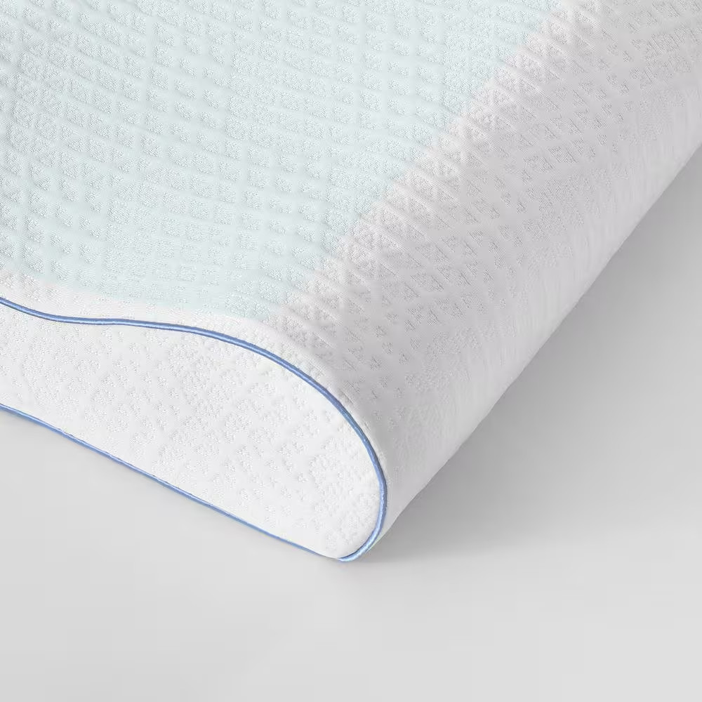 Cooling Gel Overlay Contour Memory Foam Standard Bed Pillow