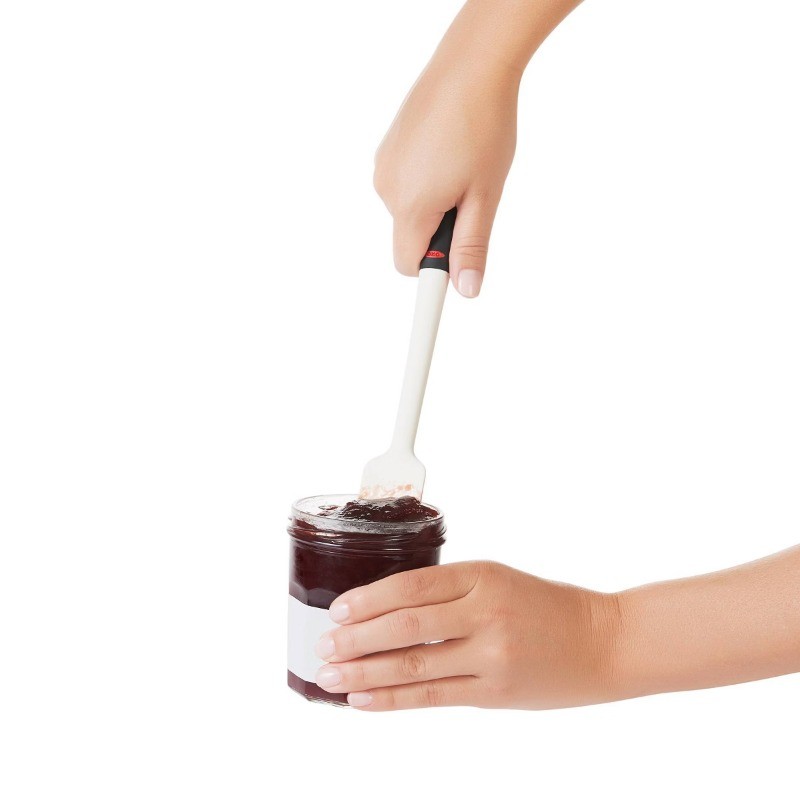 Jar Spatula: Silicone Heat-Resistant Scraper, Soft-Grip Handle