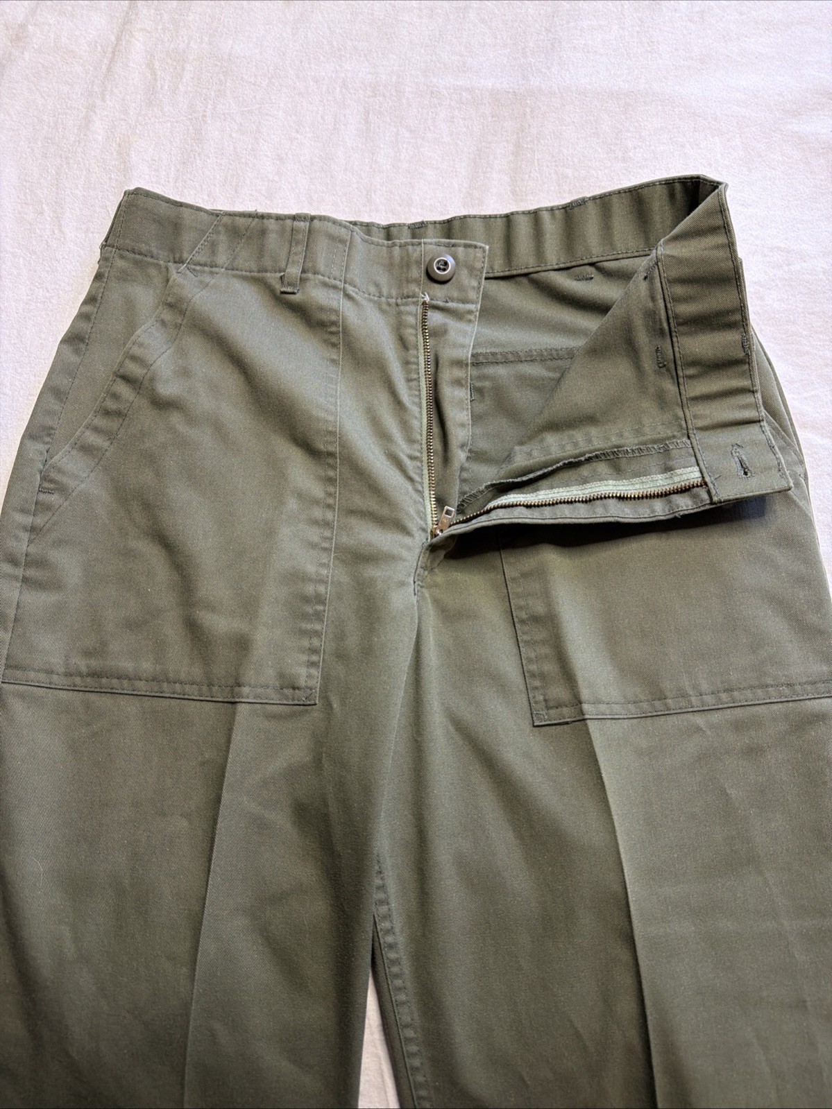 1980s Era US Military OG 507 Durable Press Utility Pants Trousers 80s 33X28