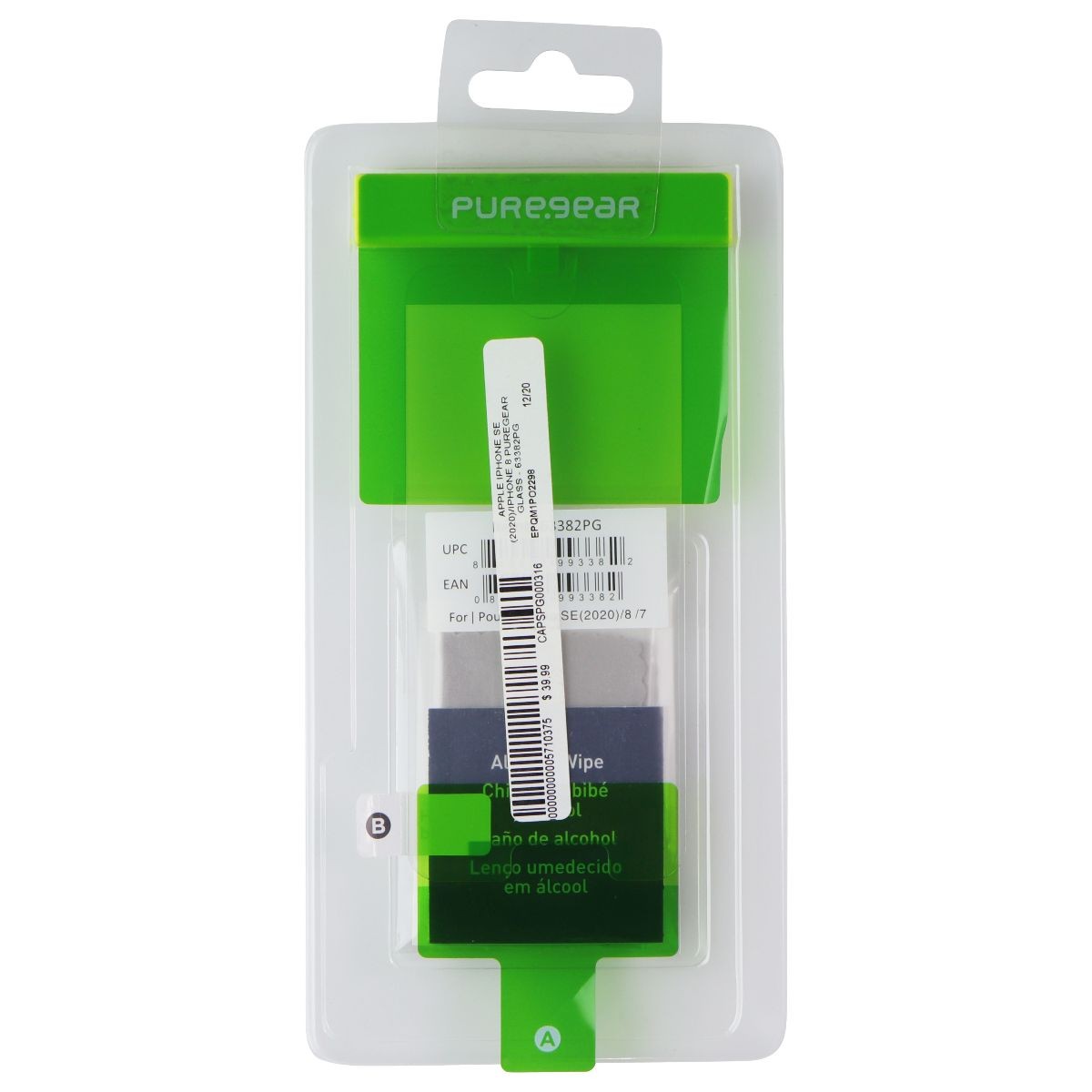 PureGear Steel 360 Tempered Glass Screen Protector for Apple iPhone SE  - BULK