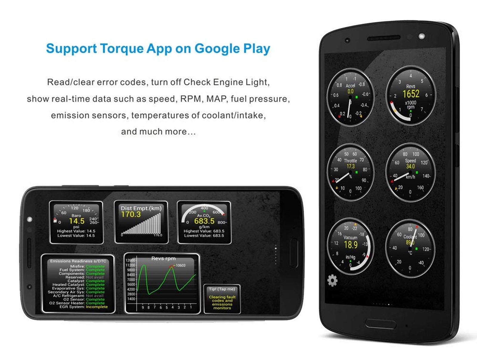 Panlong OBD2 Scanner Bluetooth OBDII Diagnostic Tool Car Code Reader Turn Off...