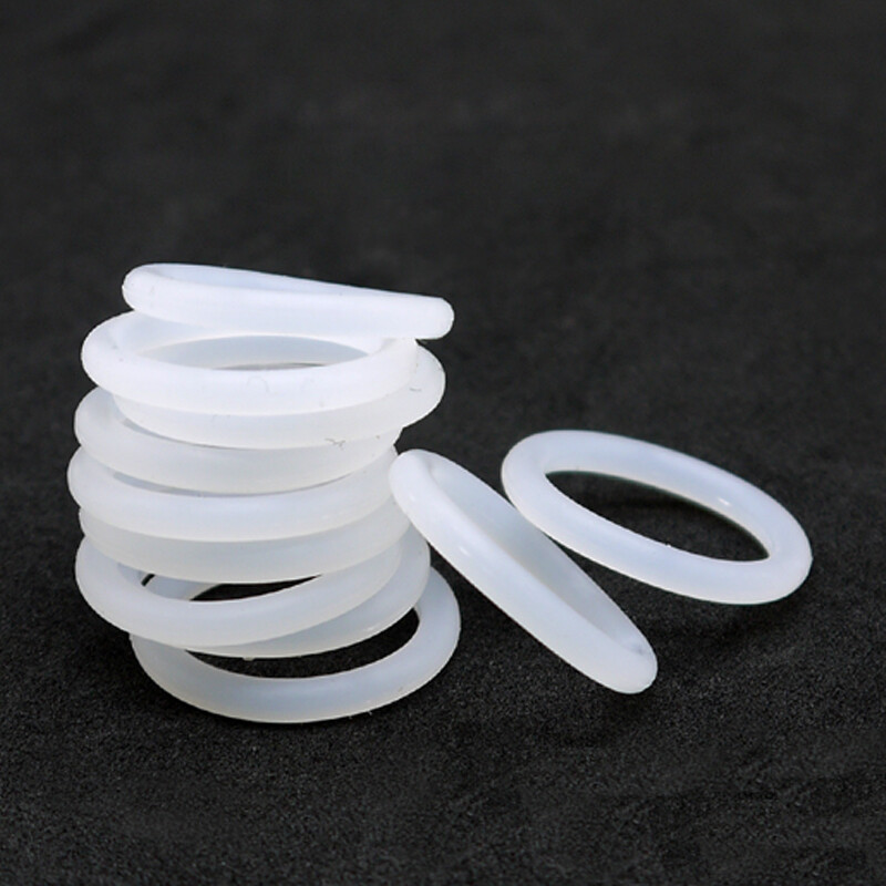 White wire Diameter 4mm OD 12~100mm Food Grade Silicon Rubber O-Ring Seals