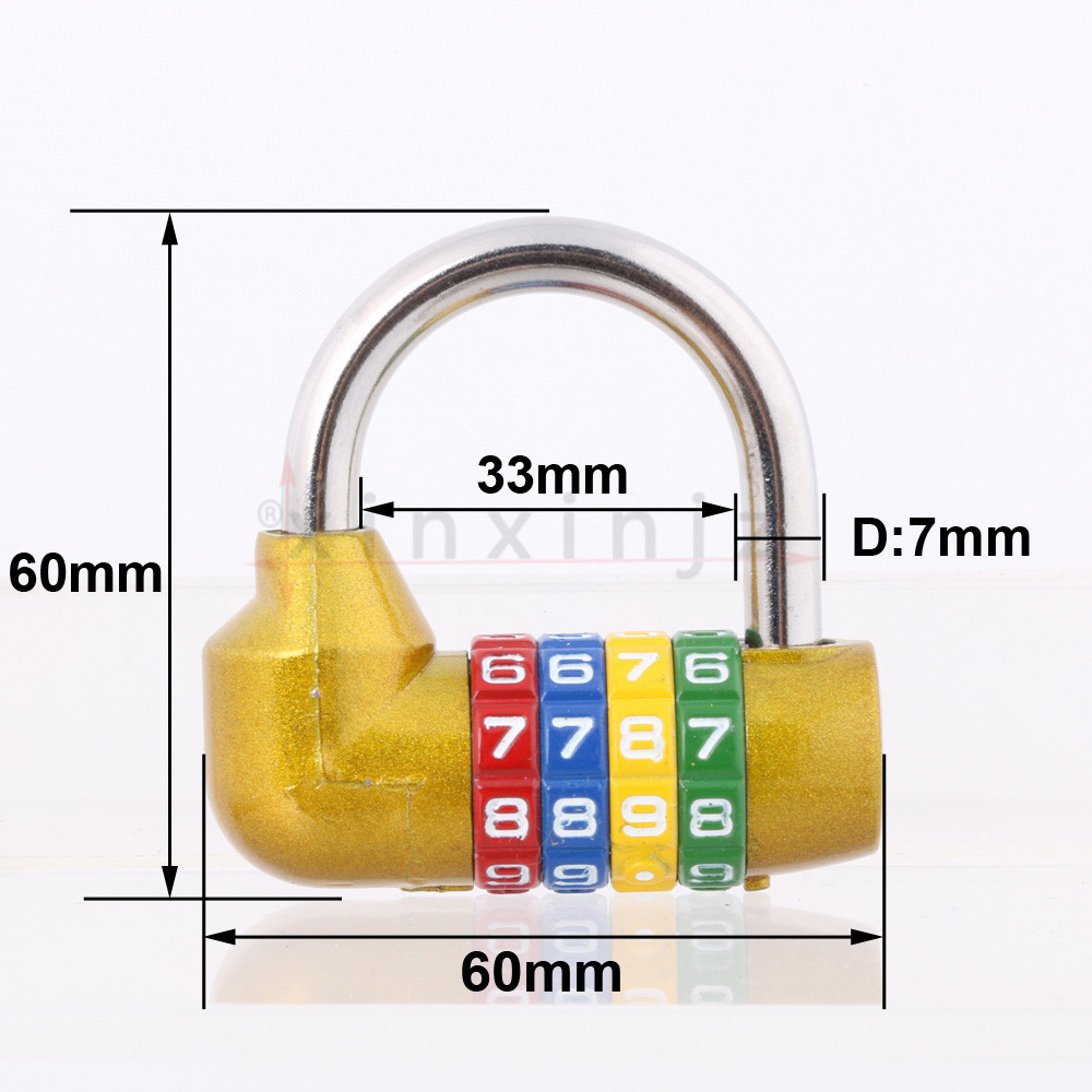 1PCS Secure Combination 4 Digit Number Lock Gym Padlock