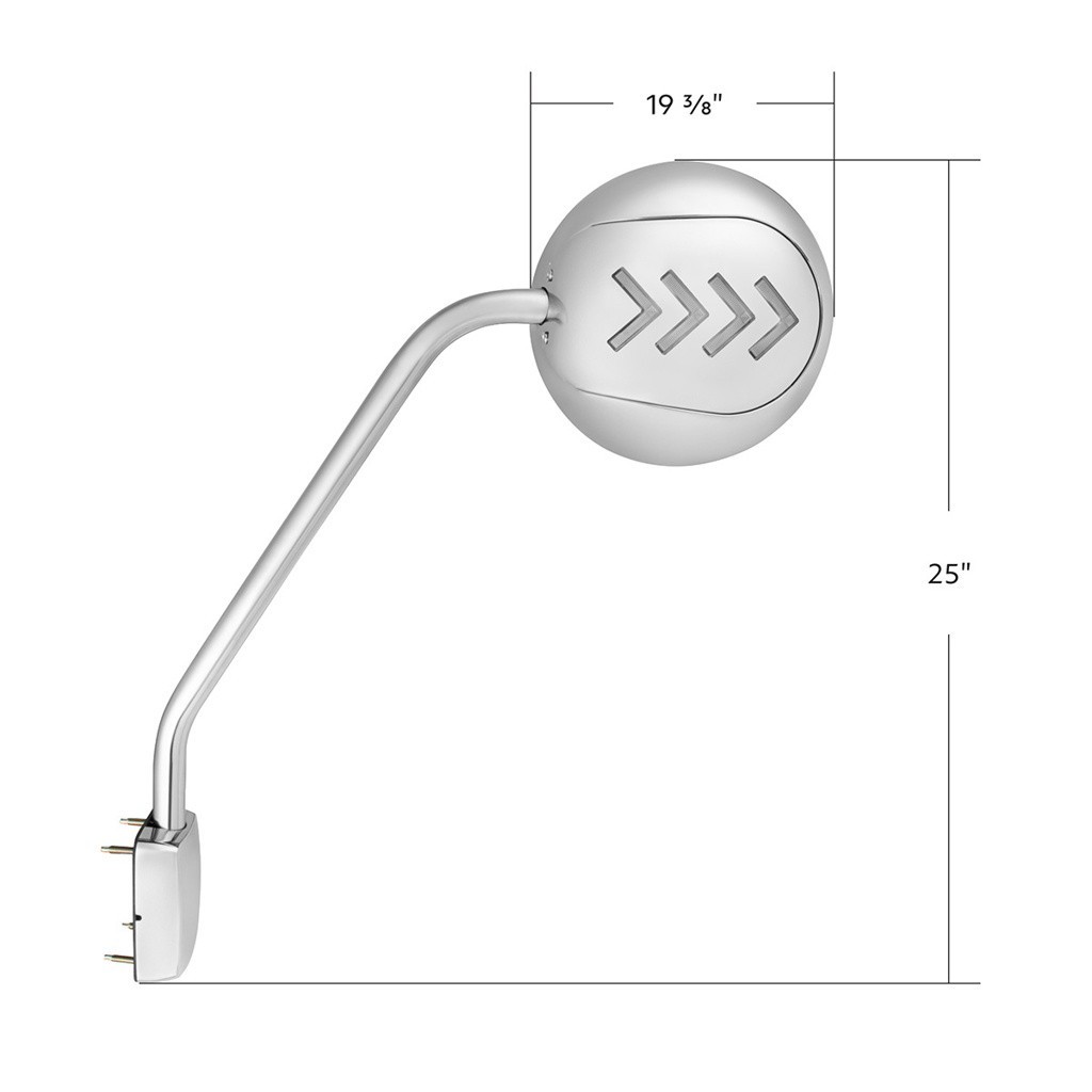 Hood Mirror with Sequential LED Turn Signal for Kenworth and Peterbilt - Driver
