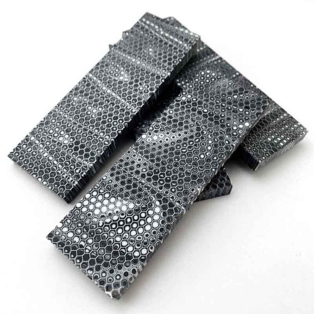 C-Tek Knife Handle Scales Blank Plate Resin Making Material Honeycomb Pattern