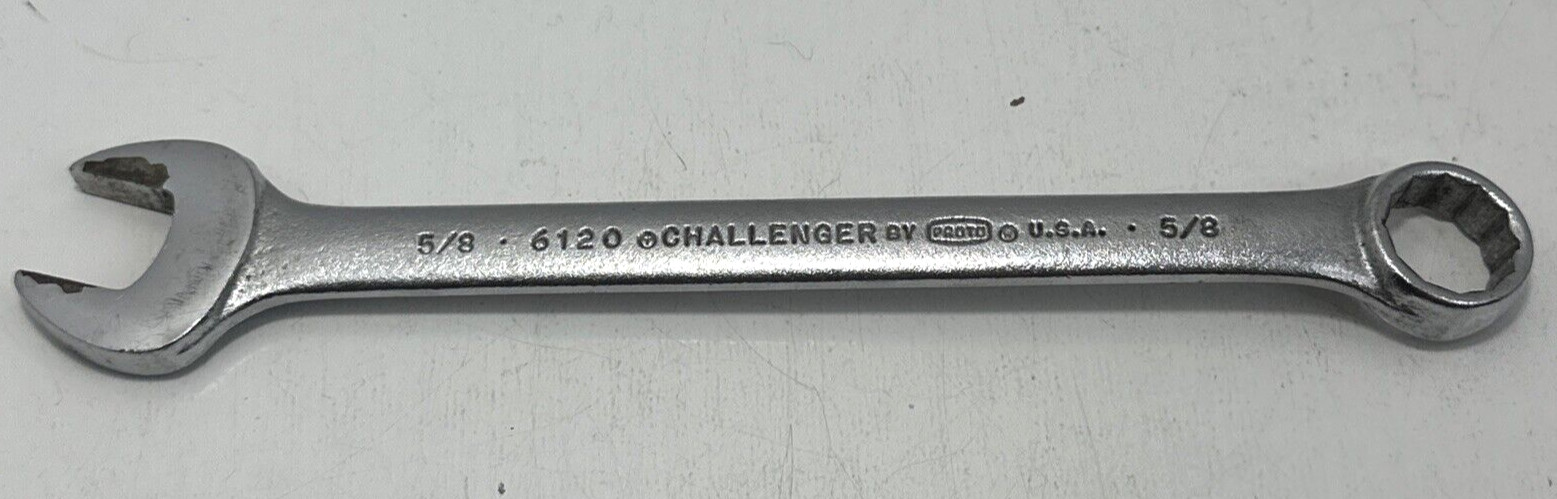 Challenger by Proto 6120 5/8" 12 point Combination Wrench Made in USA EUC
