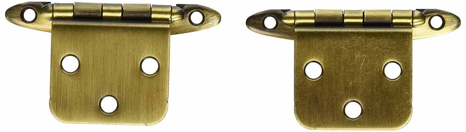 Amerock 69192-XCP20 Non Self-Closing Cabinet Hinges Antique Brass - pack of 20