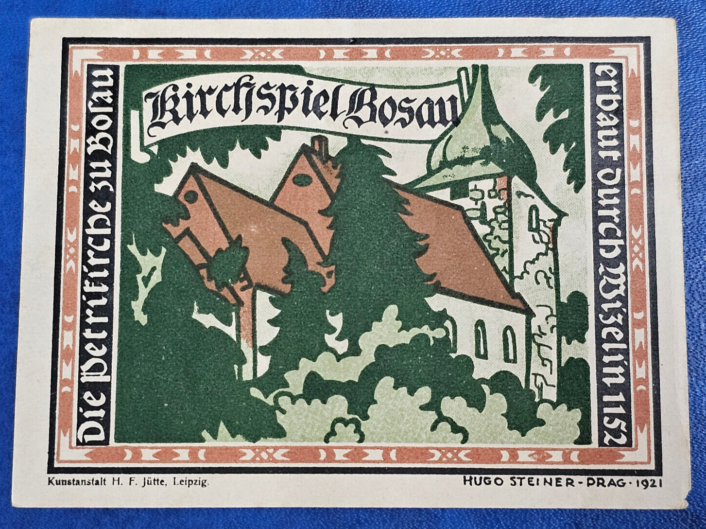 BOSAU NOTGELD 50 PFENNIG 1921 EMERGENCY MONEY GERMANY BANKNOTE [🇩🇪35088]