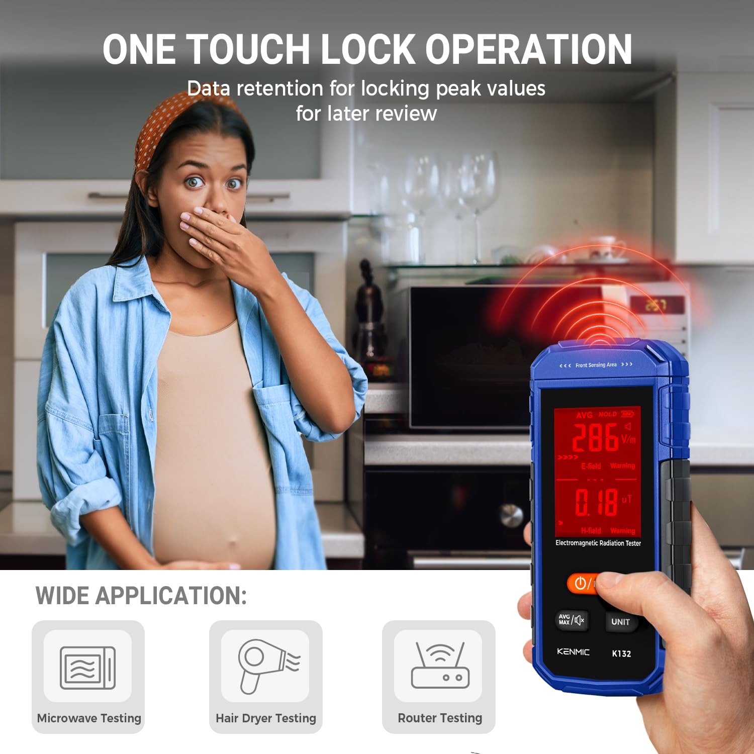 Handheld Digital LCD Rechargeable EMF Meter Detector Device Electromagnetic