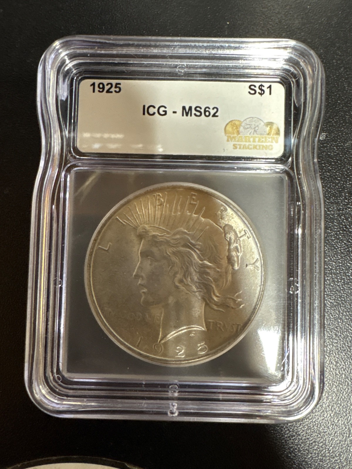1925 Ms 62 Peace dollar