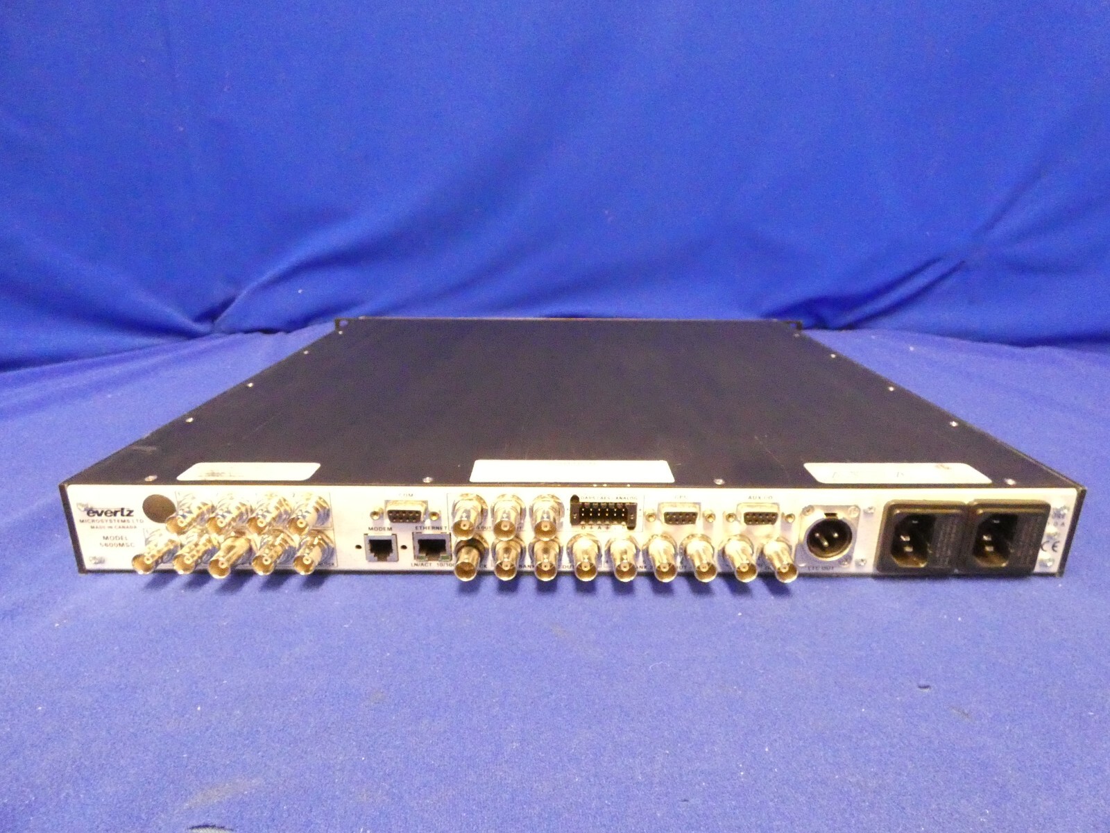 Evertz 5600MSC Master Clock/SPG w/ 2PS STGM, HTG T (tested-working fans ok)