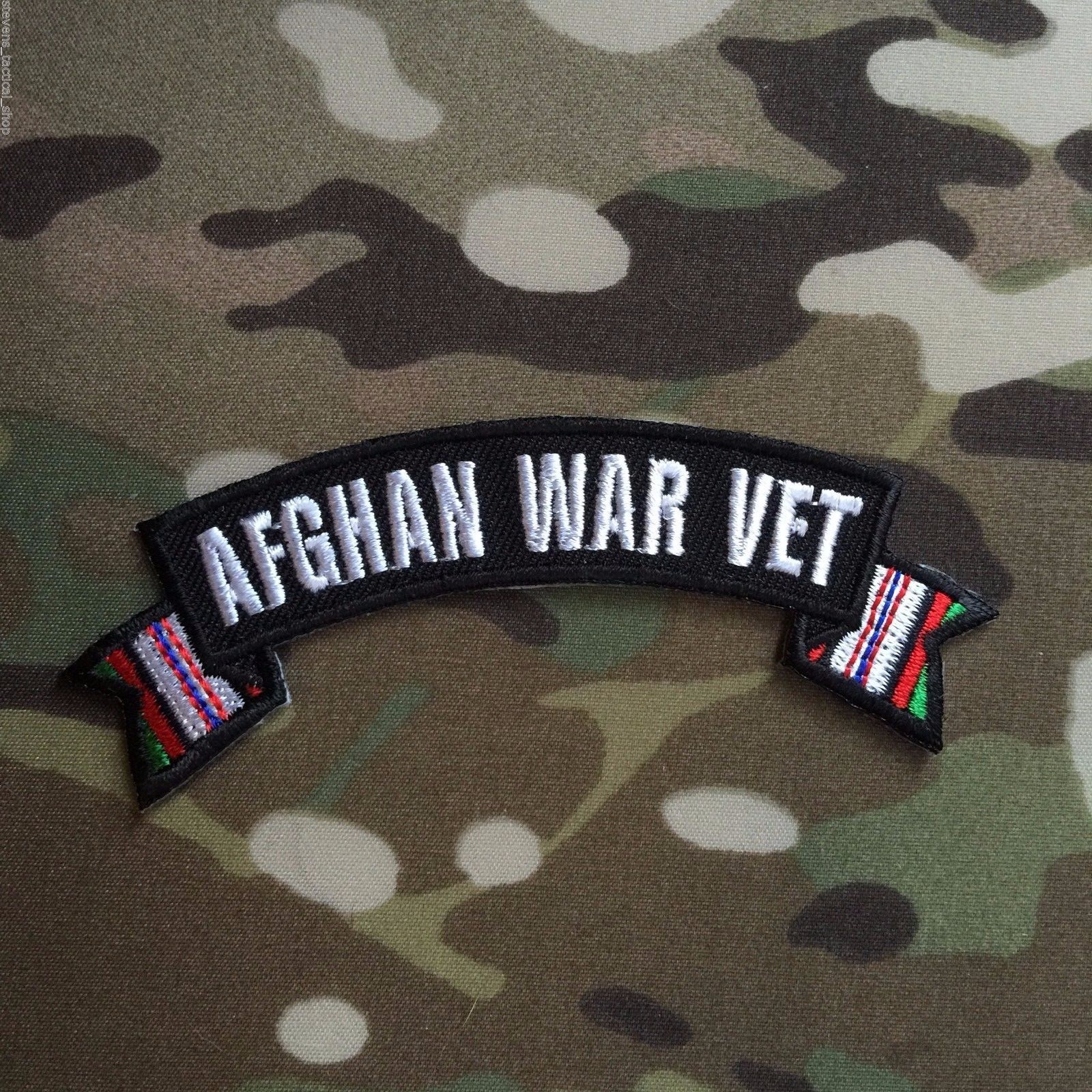 AFGHAN WAR VET Small Rocker Military Patch