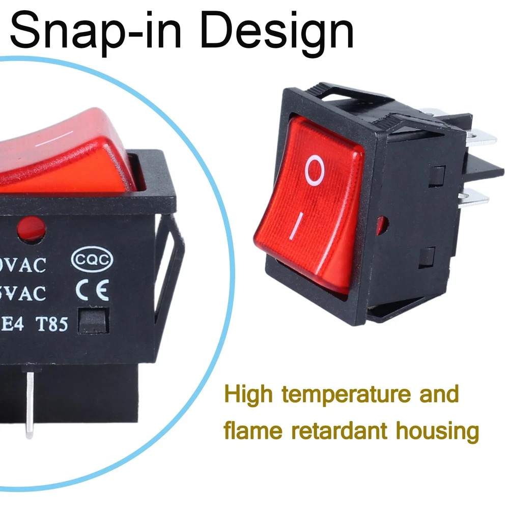 35A Large Current Power Switch 125V/250V AC on off Boat Rocker Toggle Switch