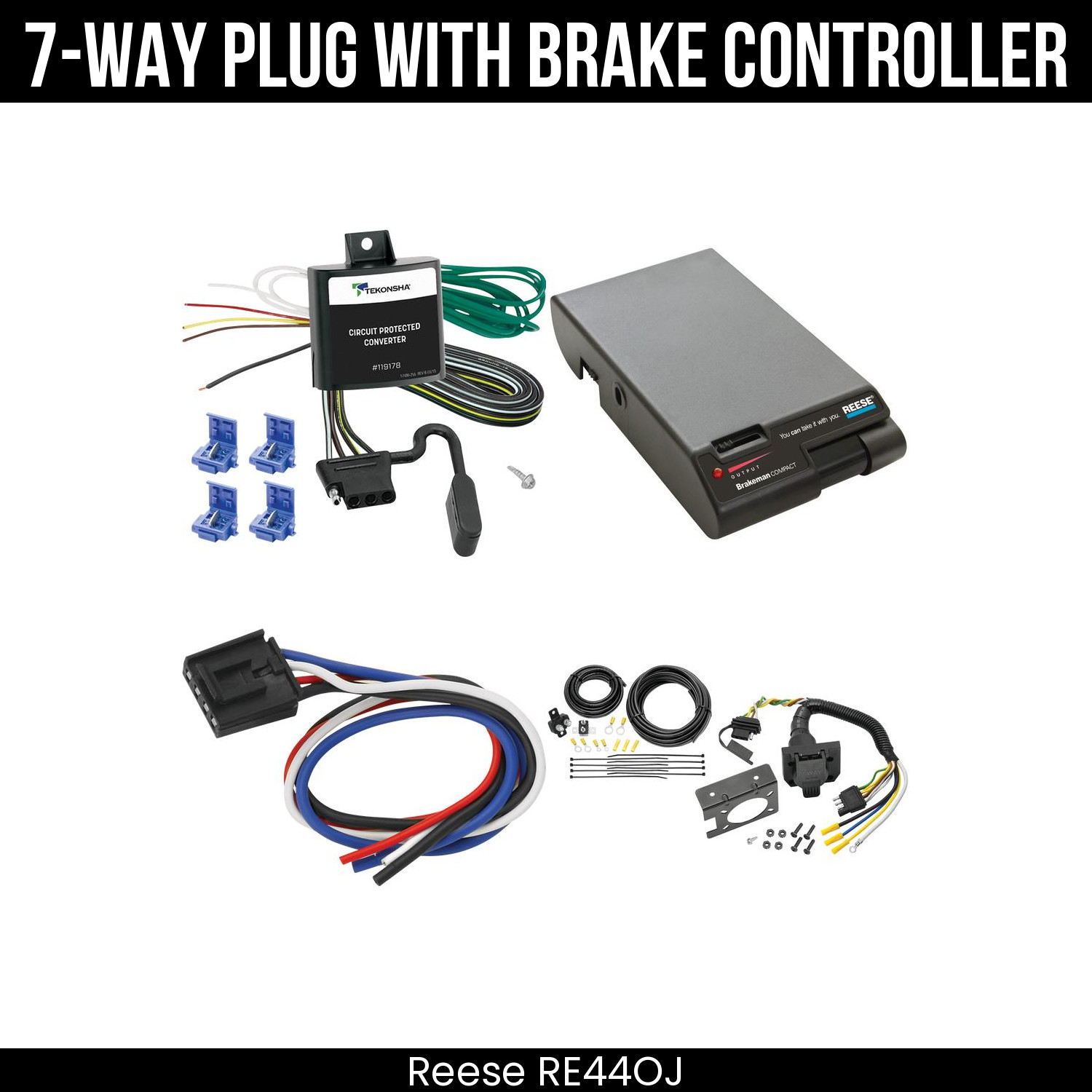 Reese RV 7-Way Trailer Wiring Harness + Brake Control For 08-09 Sterling Bullet
