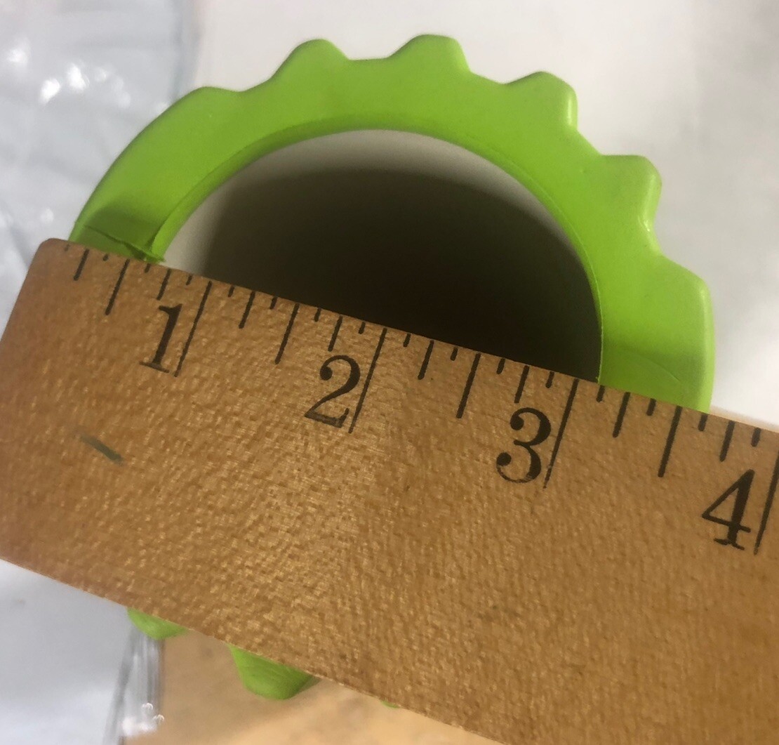Textured Foam & PVC Deep Tissue Muscle Massage Roller Lime Green 12” Compact