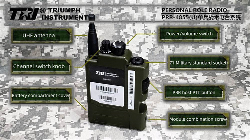 US!TRI PRR H4855U (S) Single-pass RADIO NATO Connector ARMY SELEX Walkie-talkie