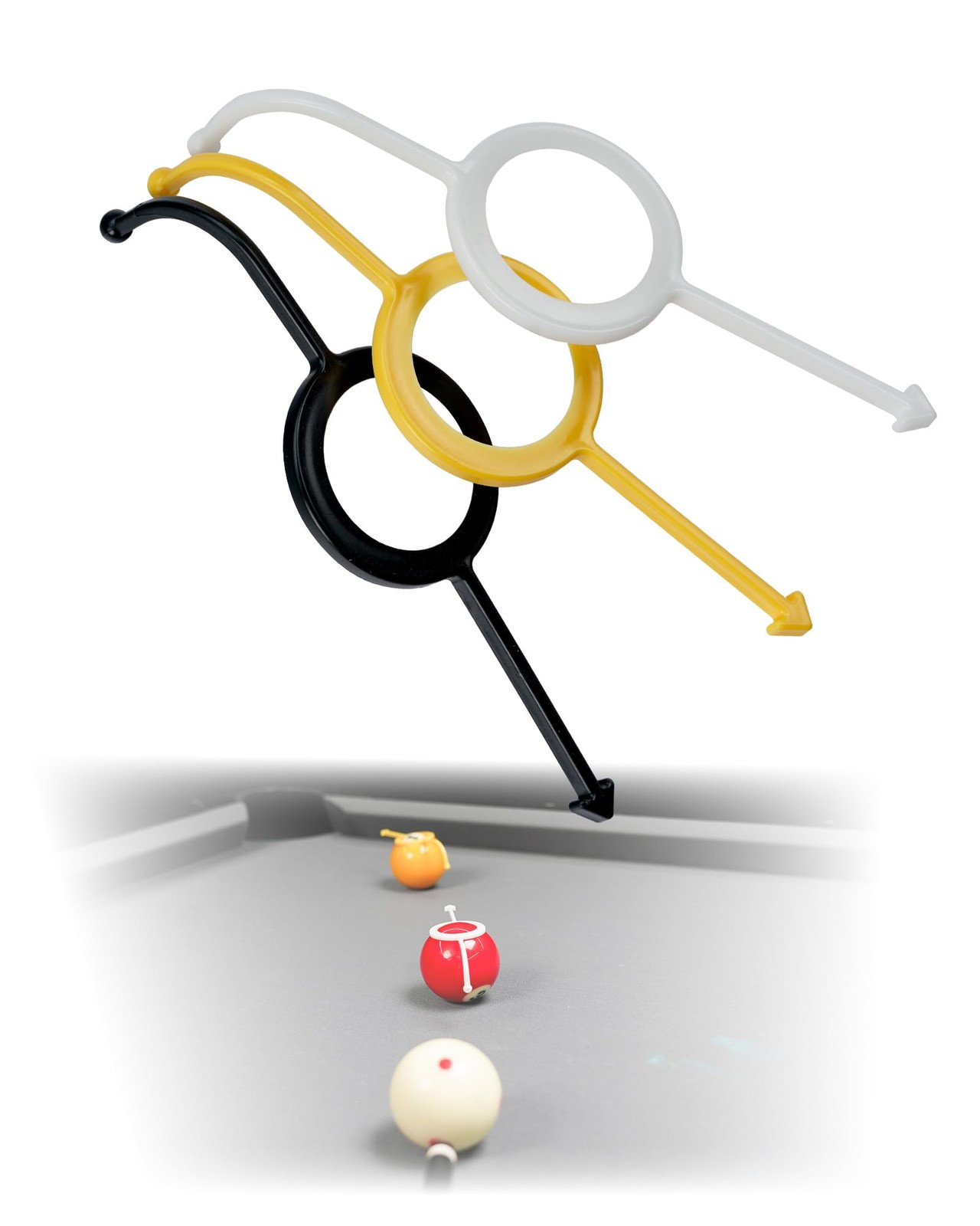 3-Pack Billiards Aiming Trainer for Pool Cue Precision Practice & Skill