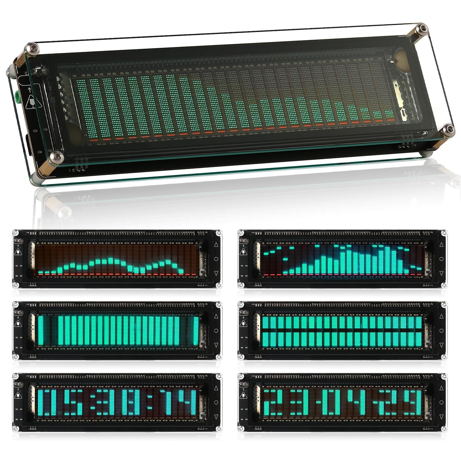Pro Audio Spectrum Analyzer with VFD Display, MIC Input & AGC - Sound Level Mete