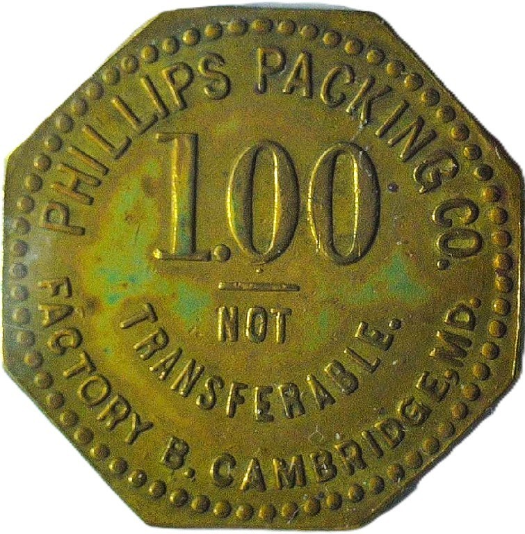 PHILLIPS PACKING CO. FACTORY B - GOOD FOR $1.00 - TC# 232403 $ - EC 8405