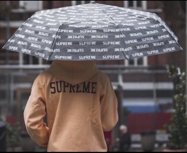 FW16 Supreme ShedRain 3m reflective repeat umbrella Grey 54" Silver Classic Logo