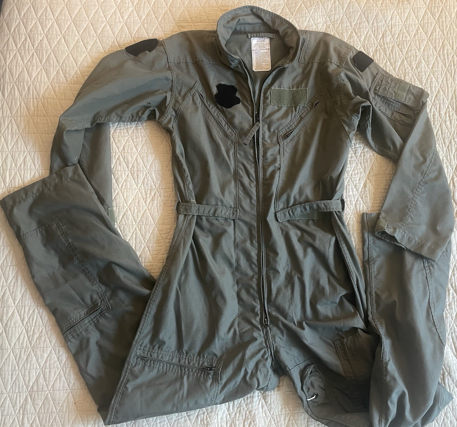 U.S. Military Vintage Propper CWU 27/P Combat Coveralls Flyers in Sage Green 44L