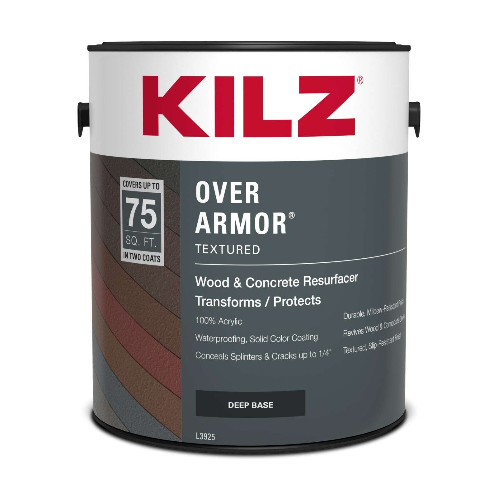 Textured Solid Coating Resurfacer for Wood, Composite & Concrete - Cape Cod Gray