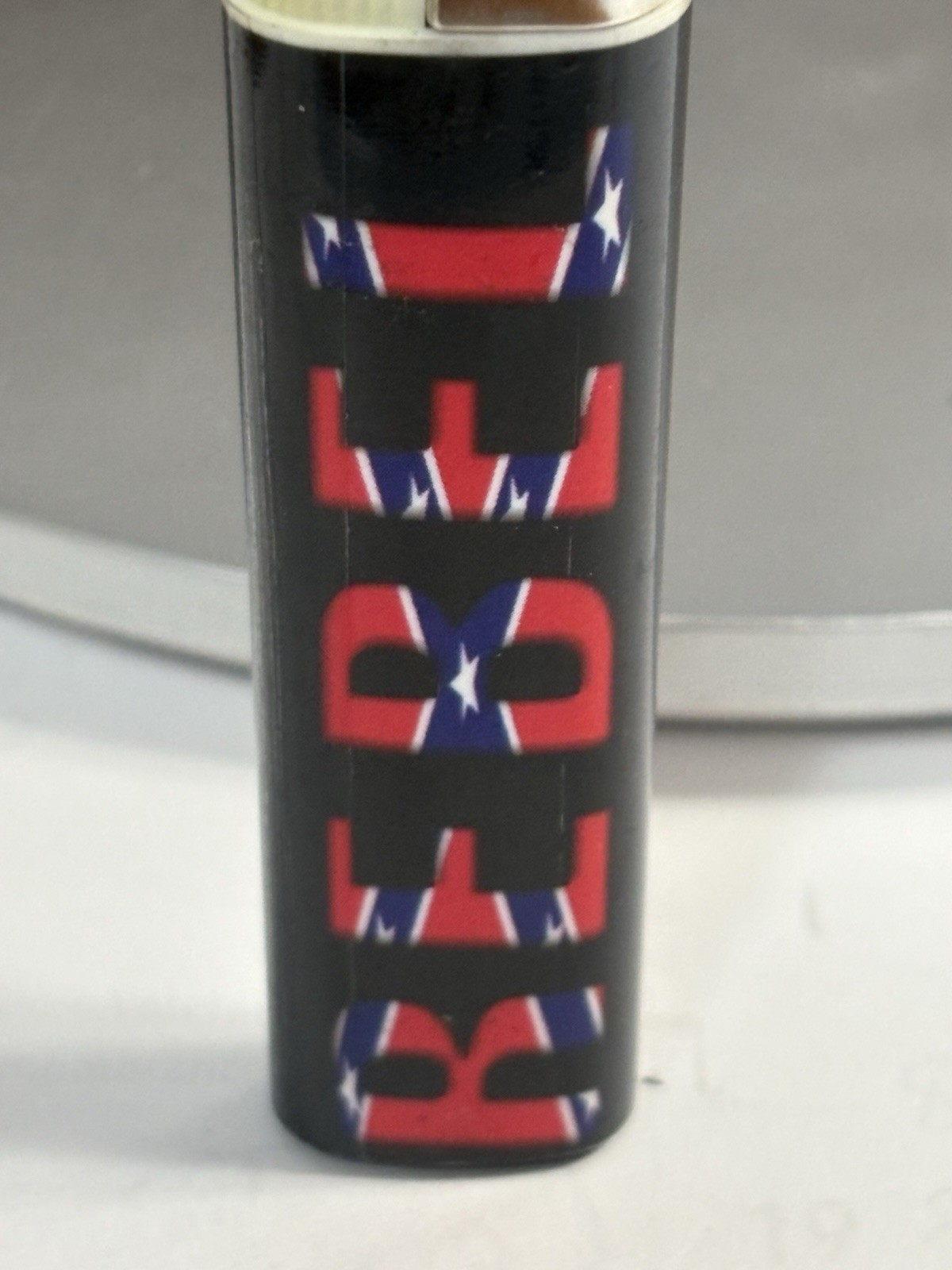 REBELS Cigarette Lighter Refillable Black Red Blue Color (works Fine)