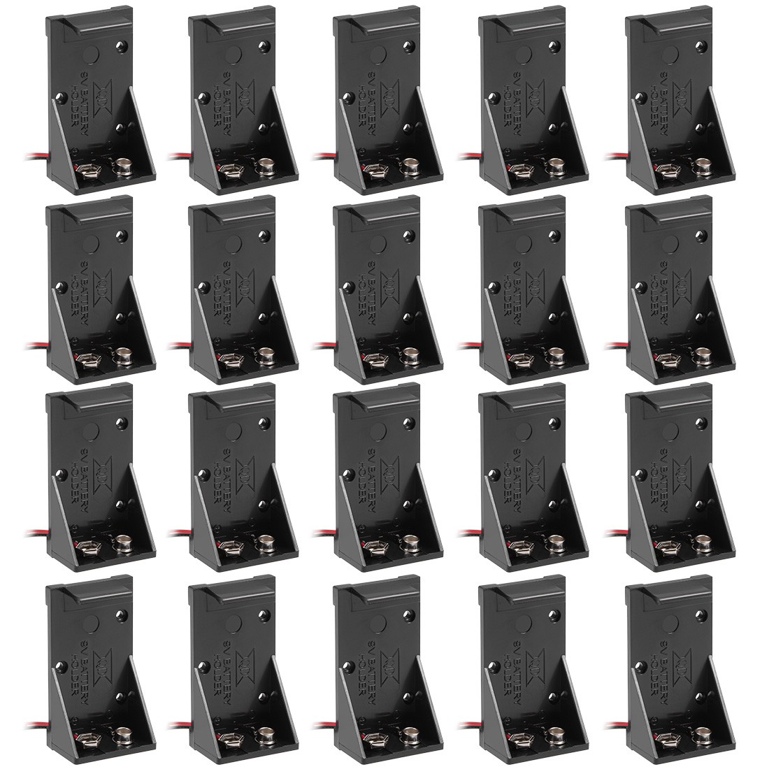 20Pack Battery Holder Case Storage Box 9V  Batteries Wire Leads