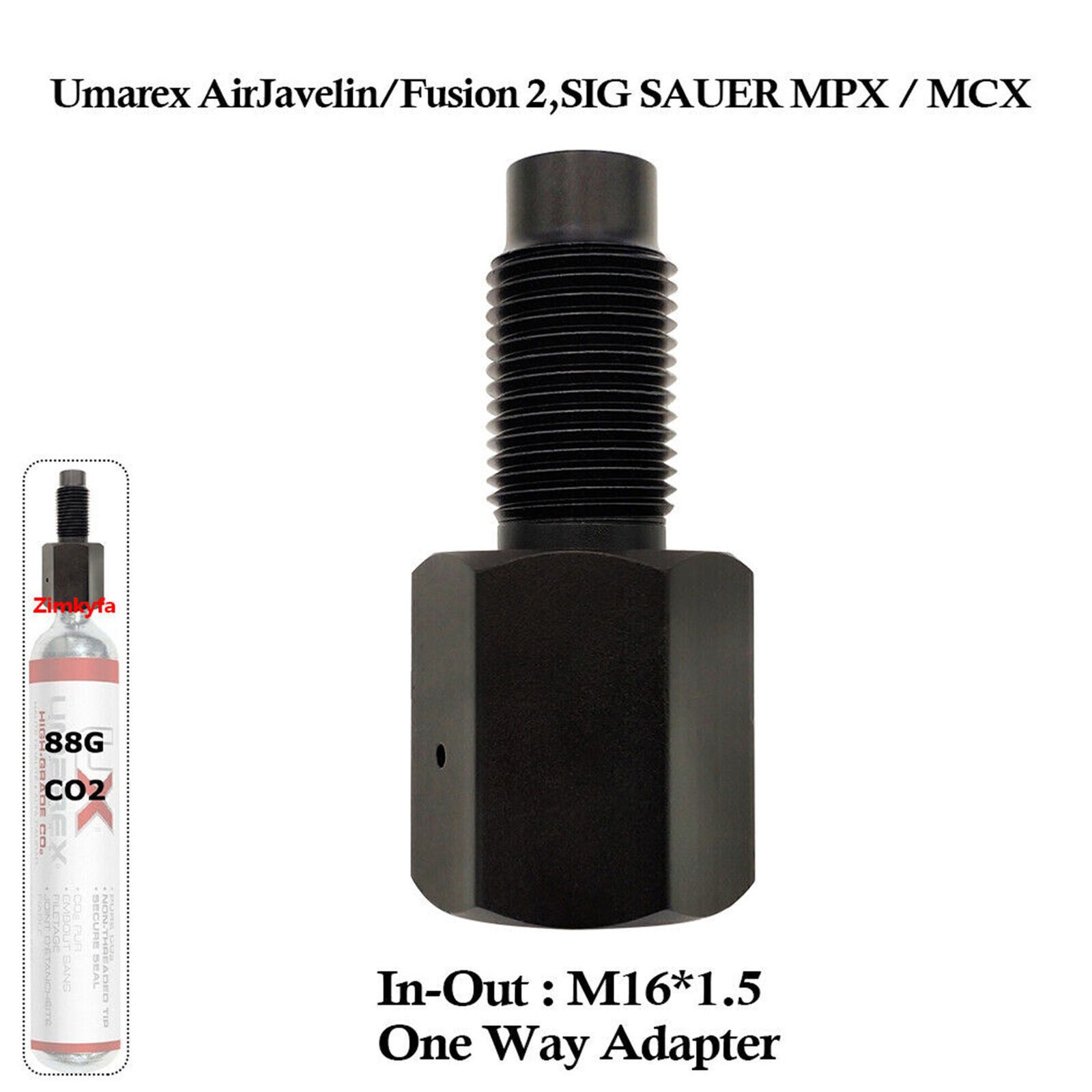 88g CO2 Capsules CO2 Saver Adapter Removable Fit for Umarex AirJavelin ,Fusion 2