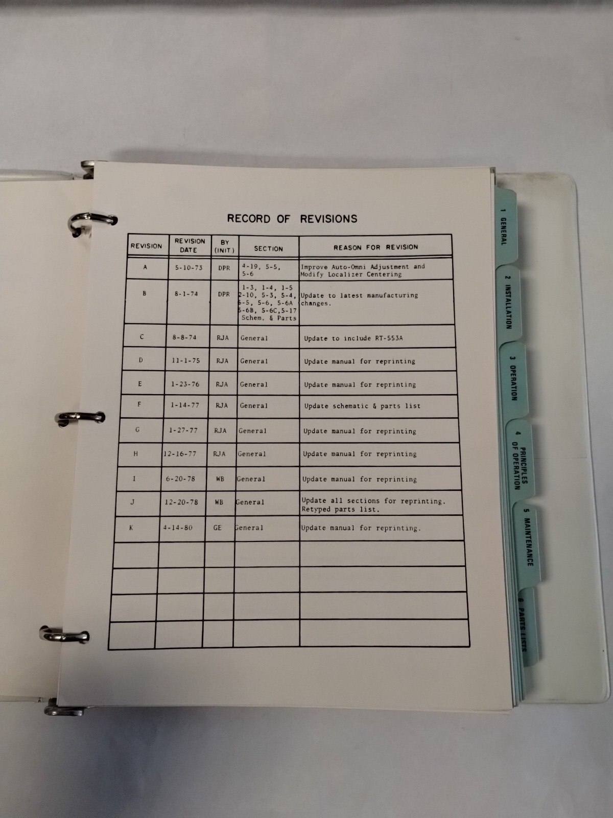 Edo-Aire RT-553, RT-553A NAV/COM System Technical Manual-Original