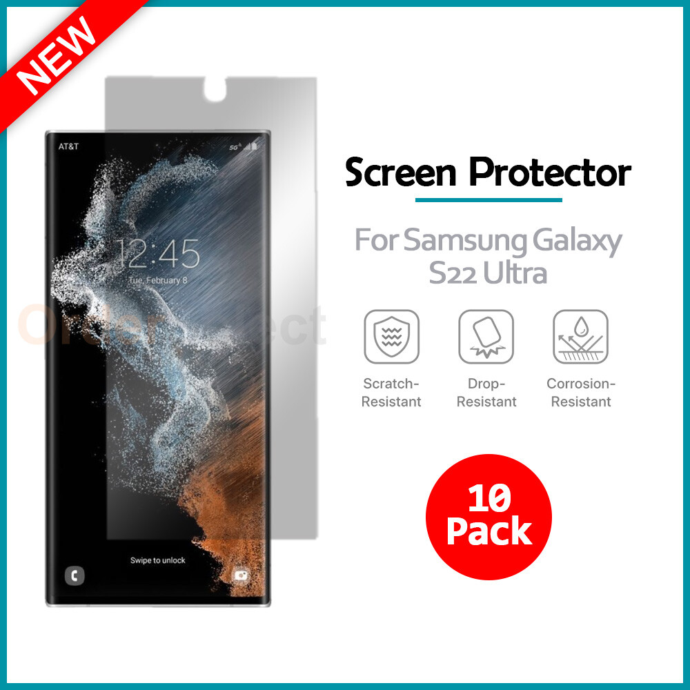 10-Pack LCD Clear HD Screen Protector for Android Phone Samsung Galaxy S22 Ultra