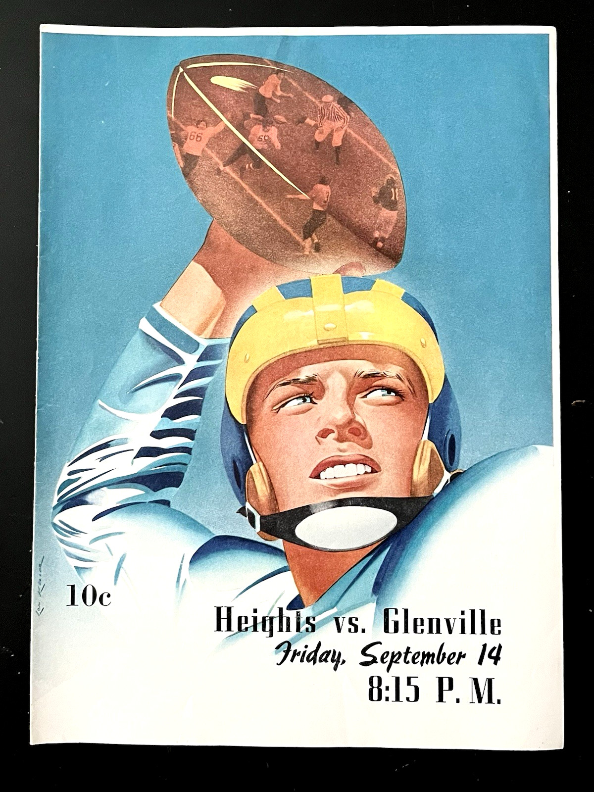 Exquisite Vintage 1951 Cleveland Heights High-Glenville High Football Program