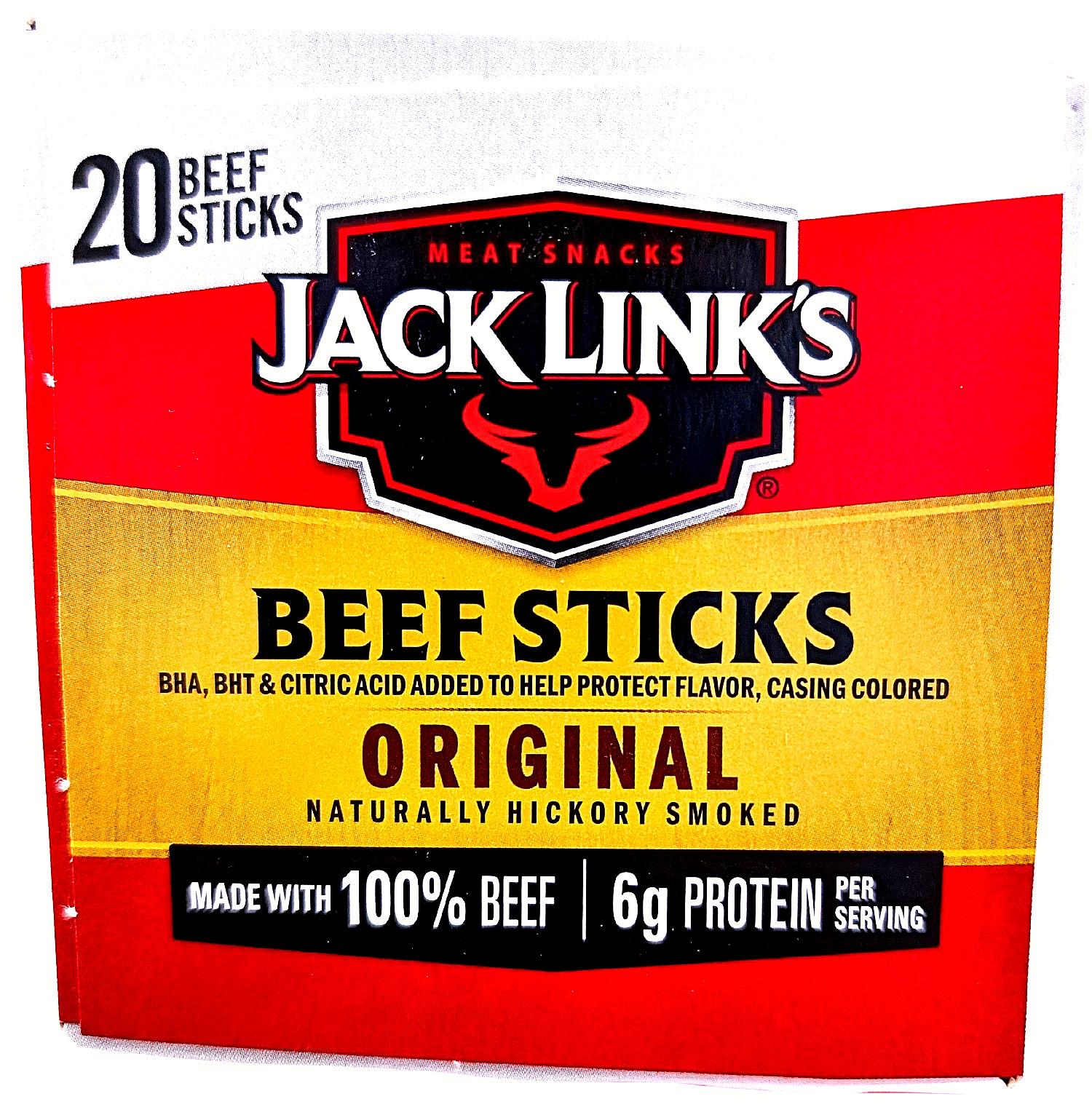 Jack Link's Beef Sticks Original Hickory Smoked Snacks 18.4 Ounce Box ED 03/2027