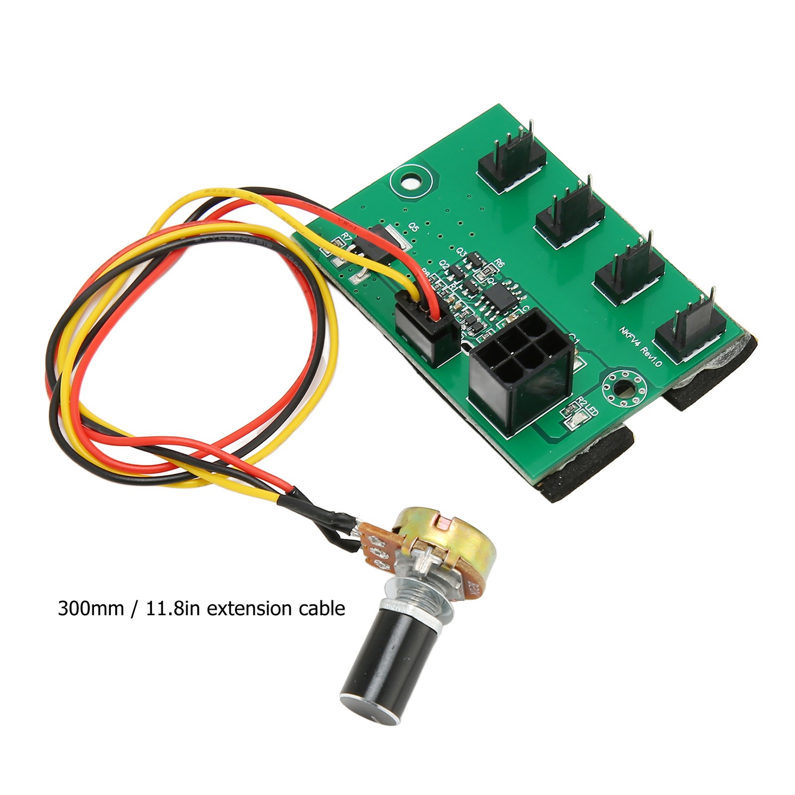 PC Fan Speed Controller DC 12V PWM 4 Way 11.8in Cable Easy Installation PC